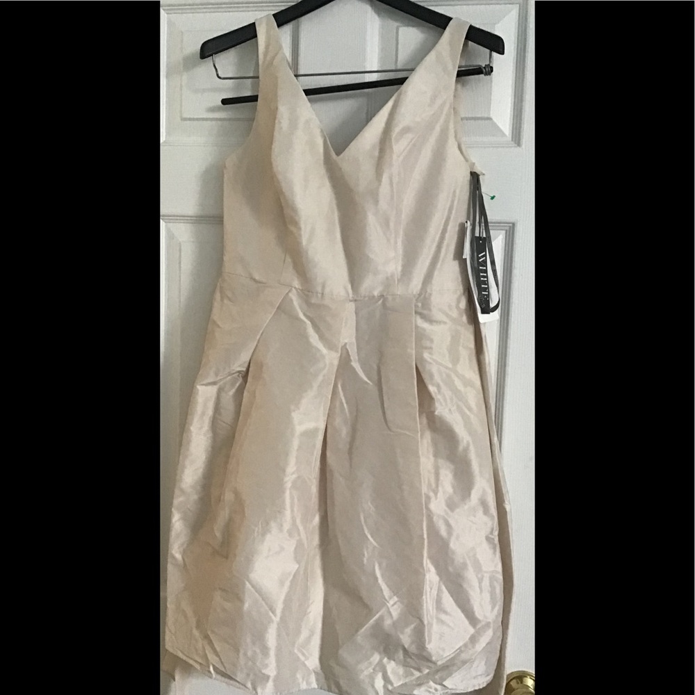 David’s Bridal White size 8 Champagne color dress